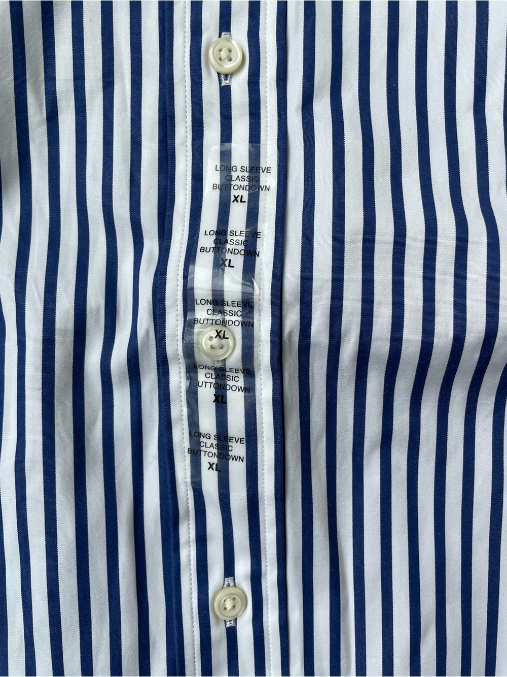 Ralph Lauren Men’s White and Navy Striped Button-Down Shirt XL - Picture 3 of 4